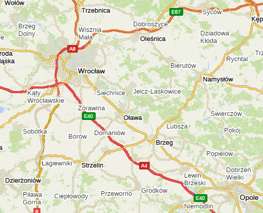 mapa Wrocław okolice